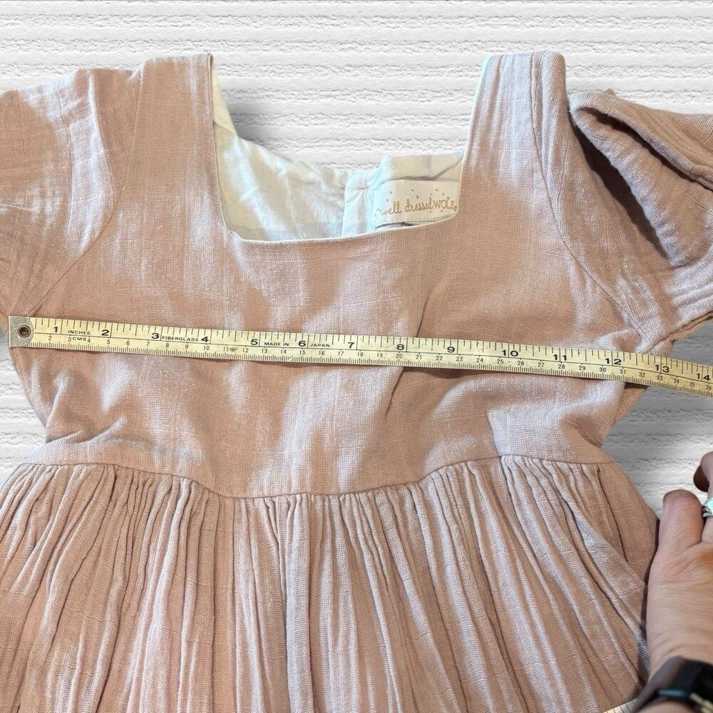 WDW 2019 Julia Dress Girls 10 Earthy Mauve Muslin Gauze Cotton Boho - Picture 4 of 8